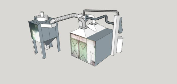 3D-Modell einer Strahlanlage