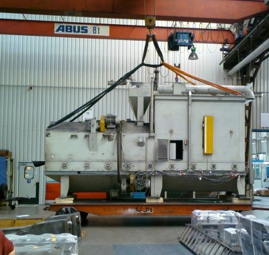 Strahlanlage im Einsatz